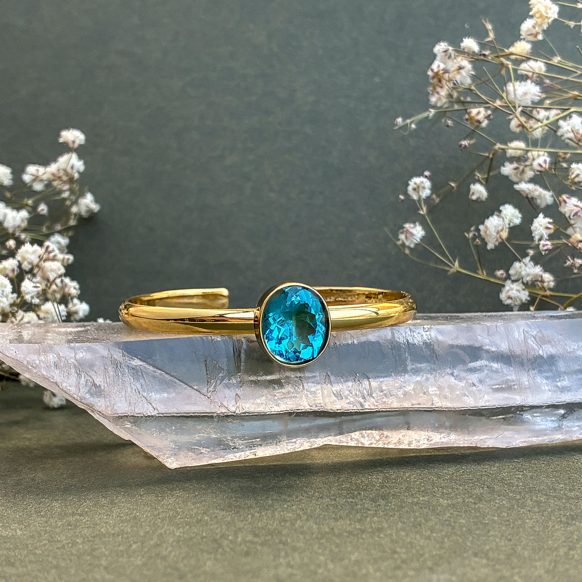 Alchemia Blue Topaz Mini Cuff | Charles Albert Jewelry
