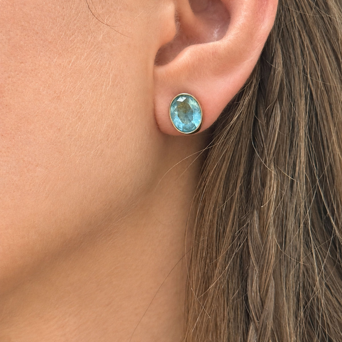 Alchemia Blue Topaz Post Earrings | Charles Albert Jewelry