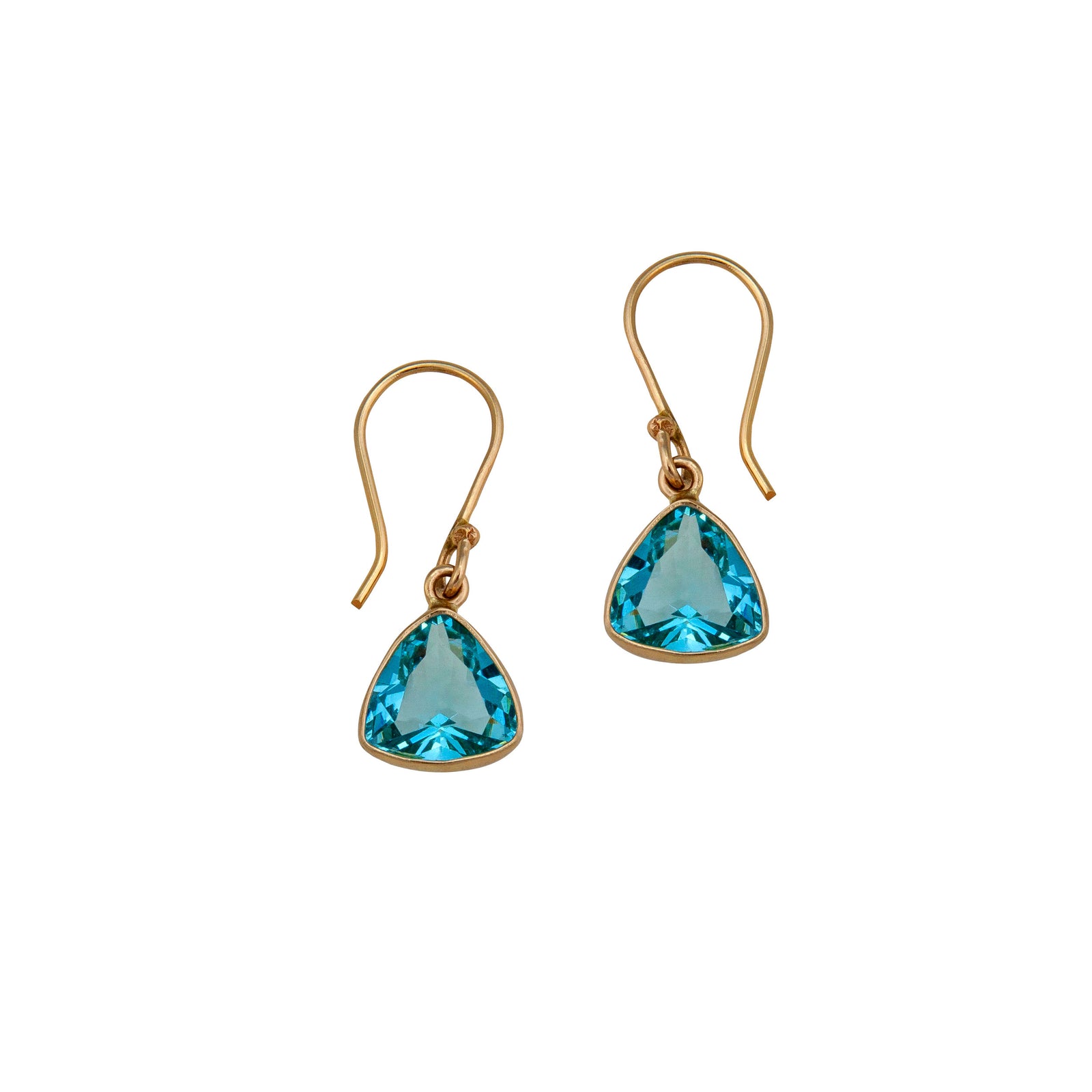 Alchemia Blue Topaz Trillion Drop Earrings | Charles Albert Jewelry