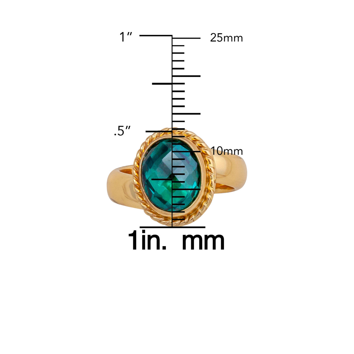 Alchemia Chrome Dioptase Ring with Rope Detail | Charles Albert Jewelry