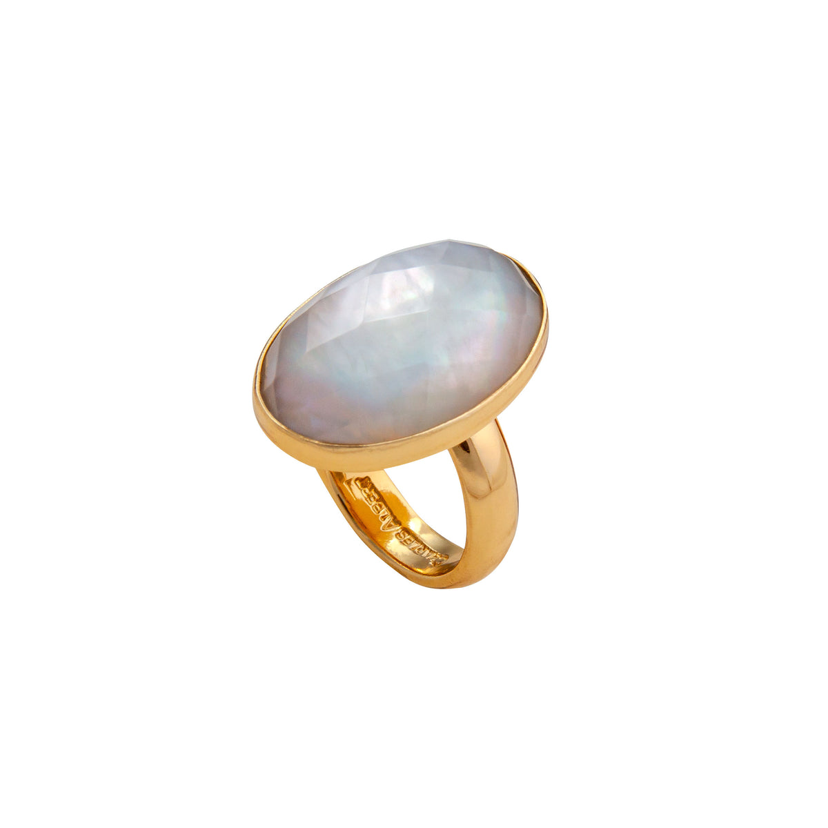 Alchemia Mother of Pearl Oval Adjustable Ring | Charles Albert Jewelry