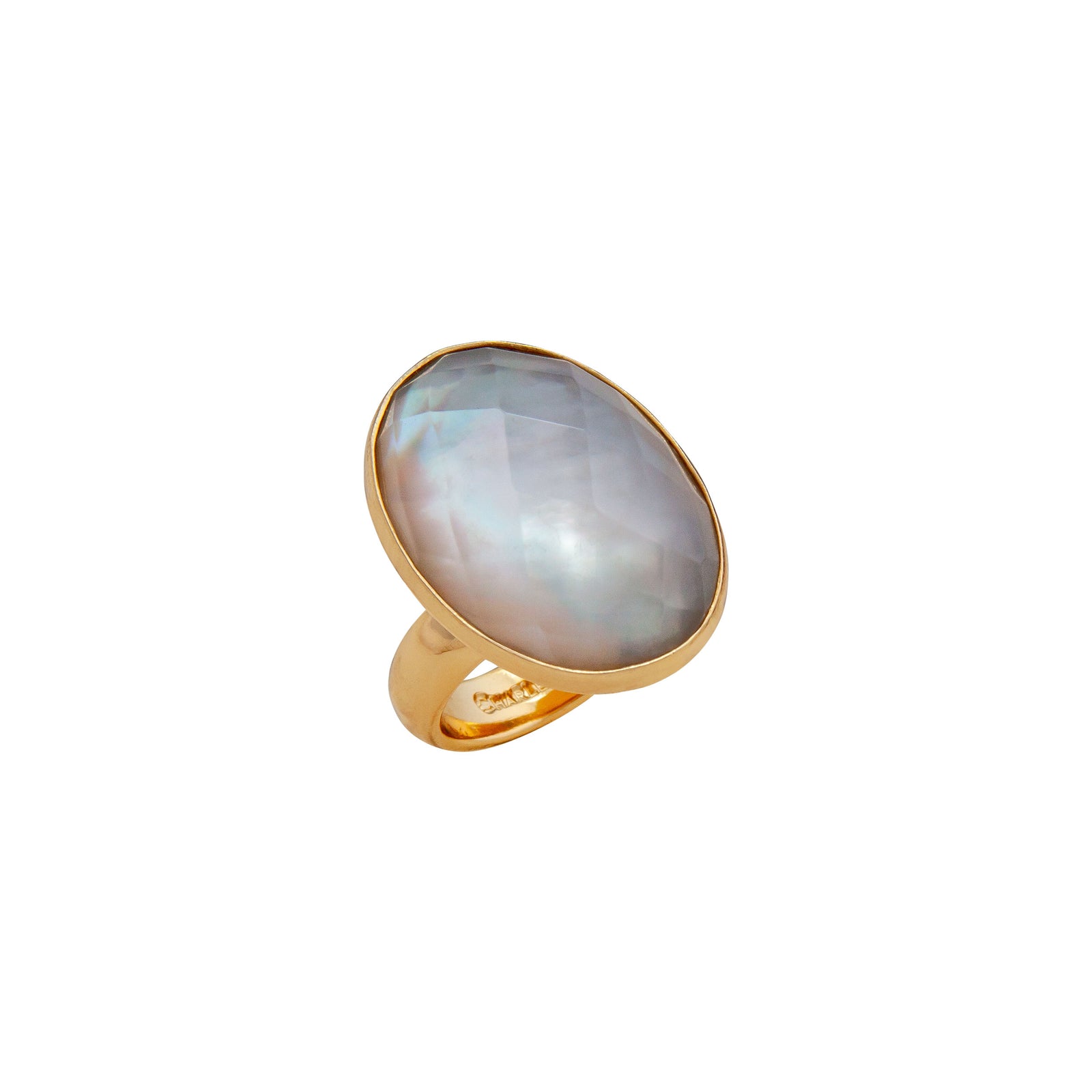 Alchemia Mother of Pearl Oval Adjustable Ring | Charles Albert Jewelry