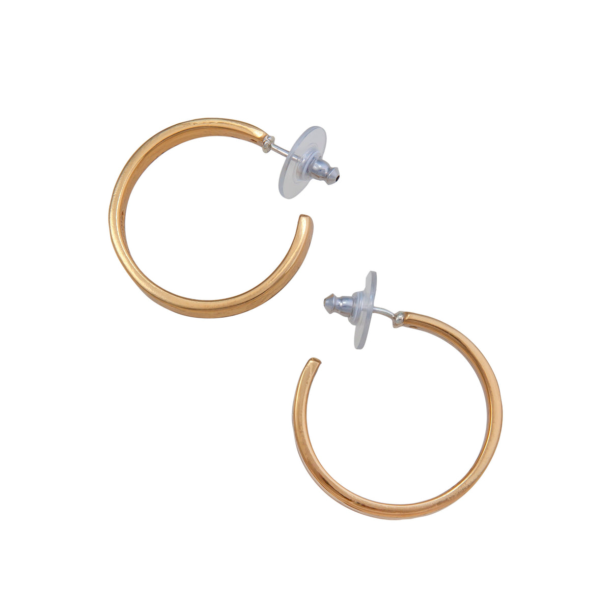 Alchemia Flat High Polish Hoop Earrings | Charles Albert Jewelry