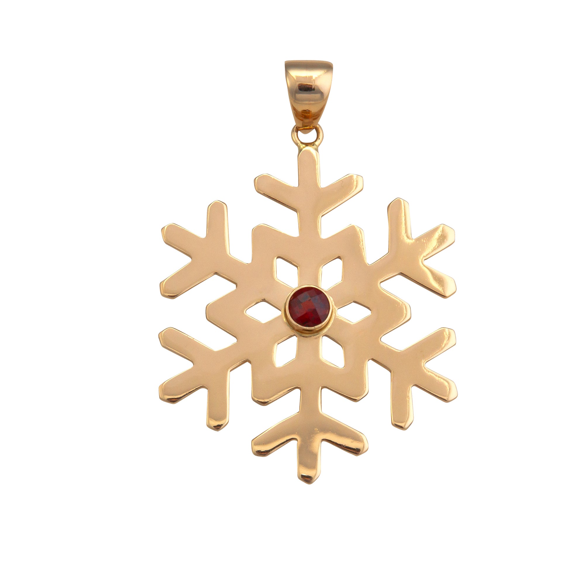 Alchemia Garnet Snowflake Pendant | Charles Albert Jewelry