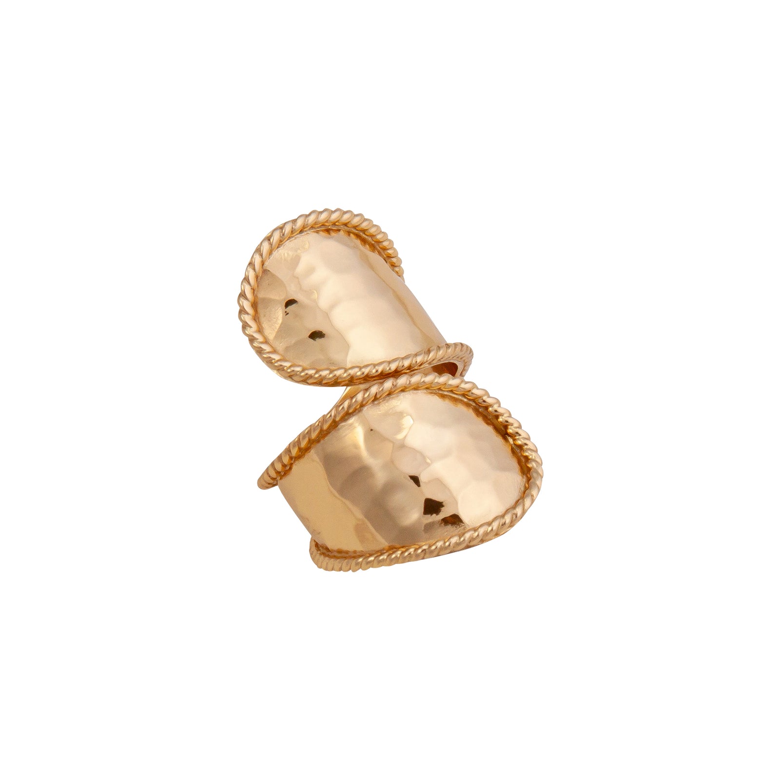 Alchemia Hammered Bypass Rope Adjustable Ring