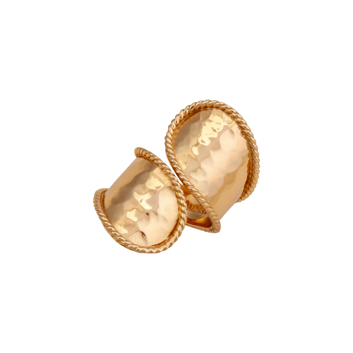 Alchemia Hammered Bypass Rope Adjustable Ring
