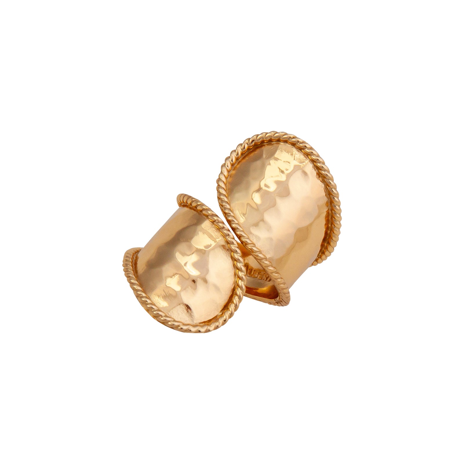 Alchemia Hammered Bypass Rope Adjustable Ring