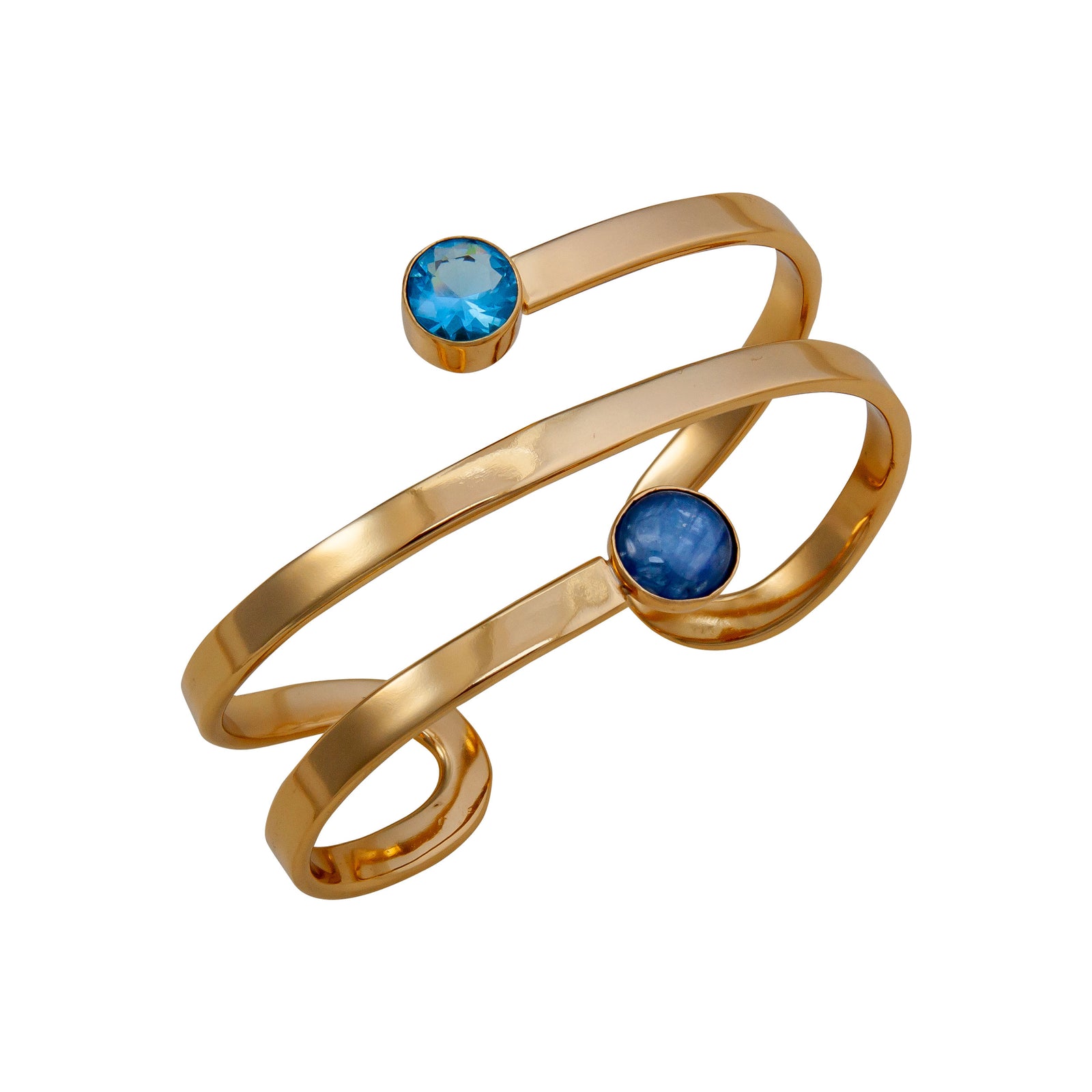 Alchemia Kyanite and Blue Topaz Wrap Cuff | Charles Albert Jewelry