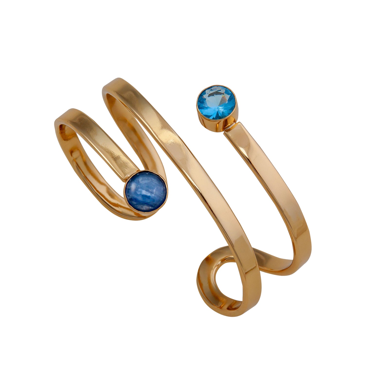 Alchemia Kyanite and Blue Topaz Wrap Cuff | Charles Albert Jewelry
