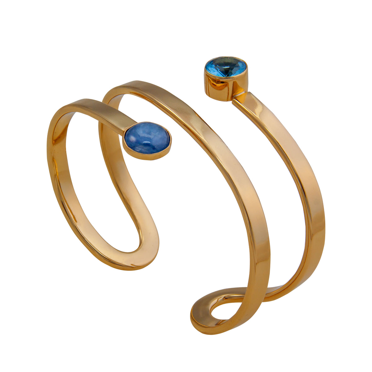 Alchemia Kyanite and Blue Topaz Wrap Cuff | Charles Albert Jewelry