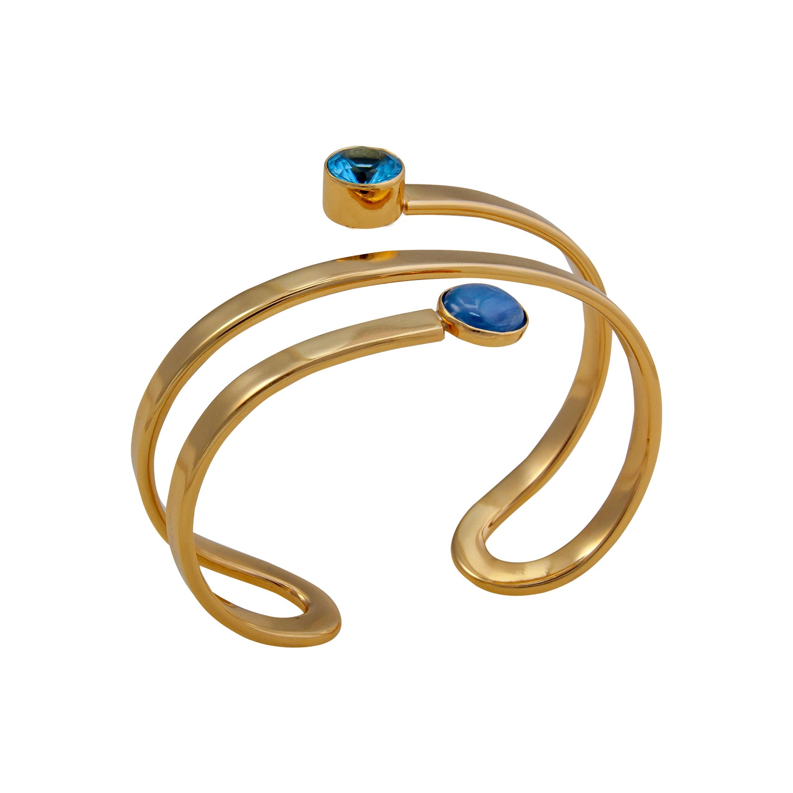 Alchemia Kyanite and Blue Topaz Wrap Cuff | Charles Albert Jewelry