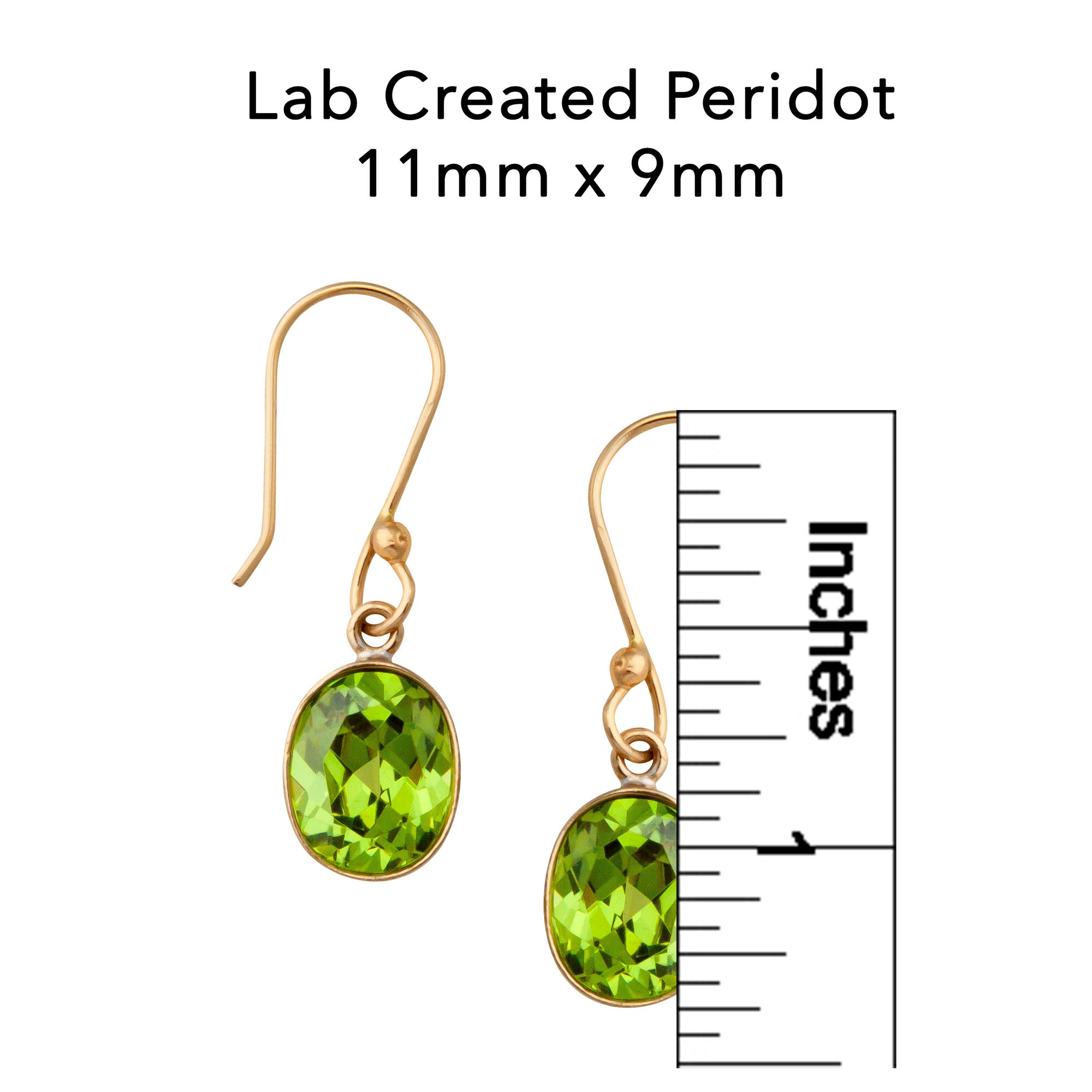 Alchemia Lab Created Peridot Oval Drop Earrings | Charles Albert Jewelry