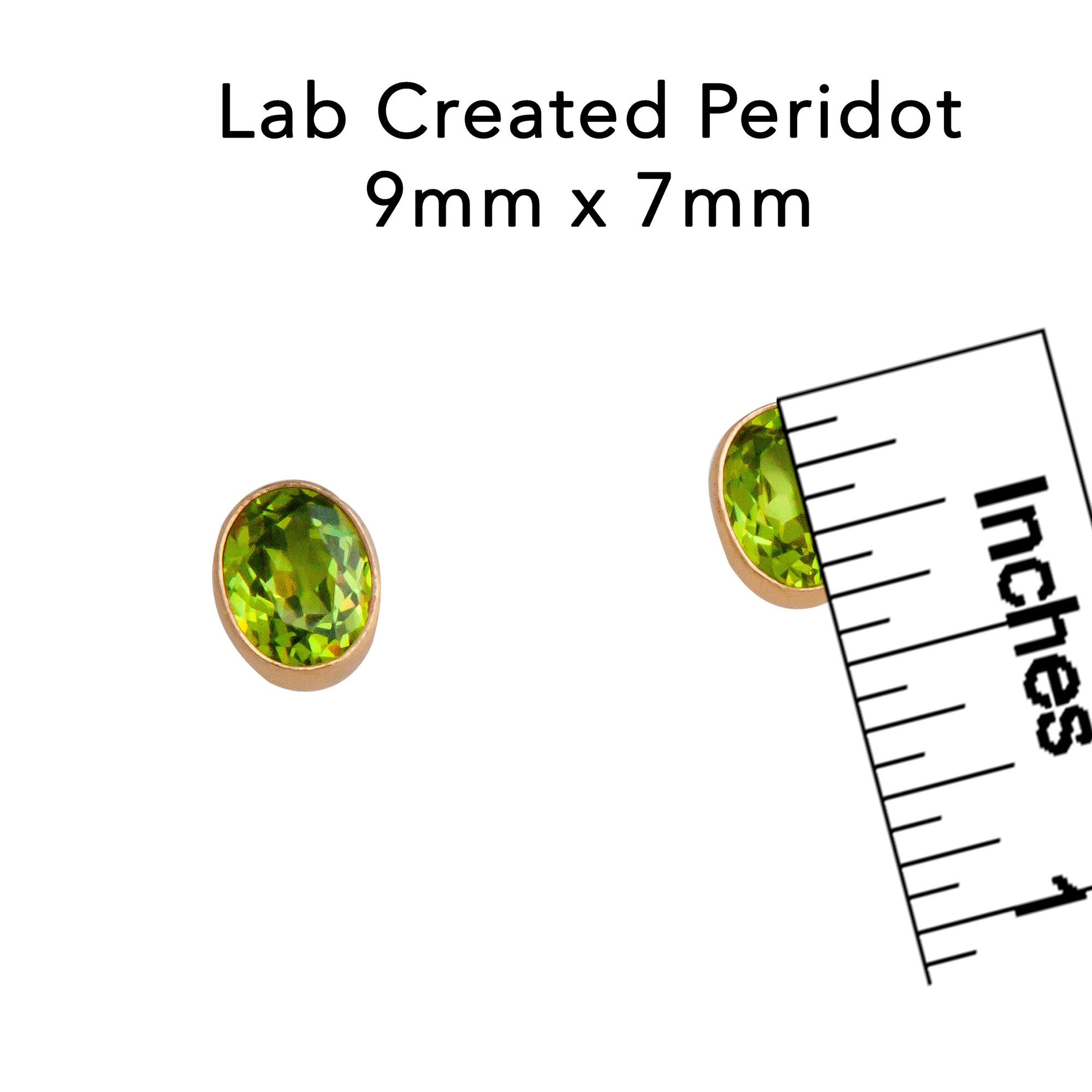 Alchemia Lab Created Peridot Post Earrings | Charles Albert Jewelry