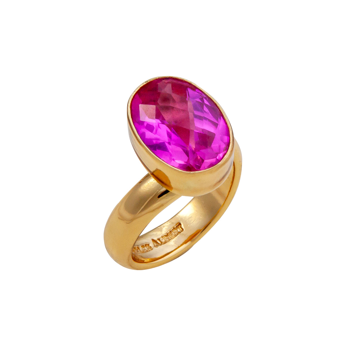 Alchemia Lab Created Pink Sapphire Adjustable Ring | Charles Albert Jewelry