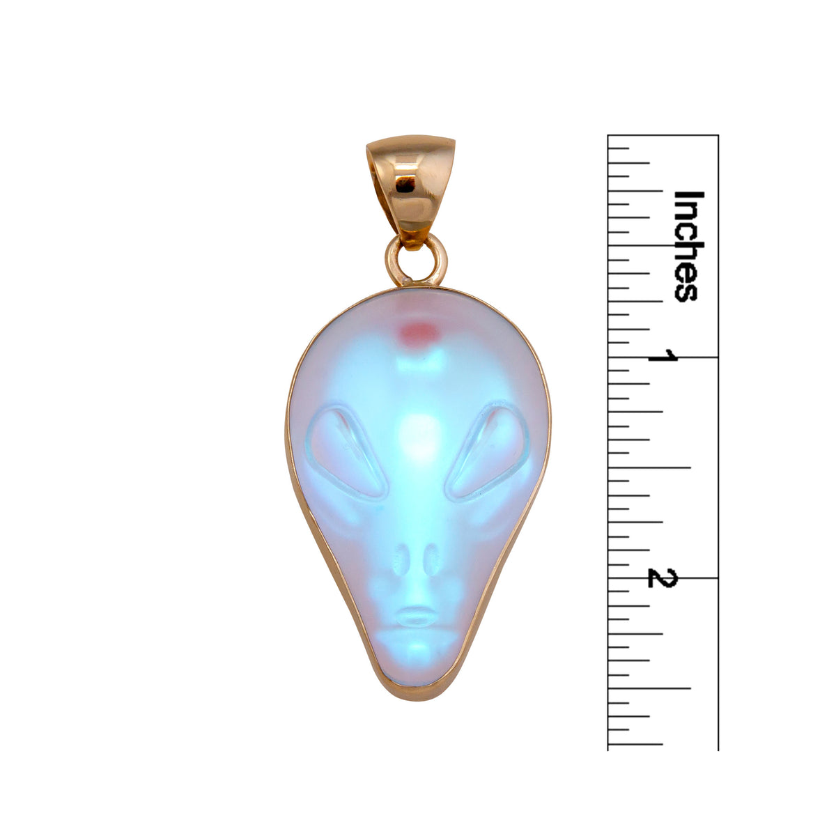 Alchemia Luminite Alien Head Pendant | Charles Albert Jewelry