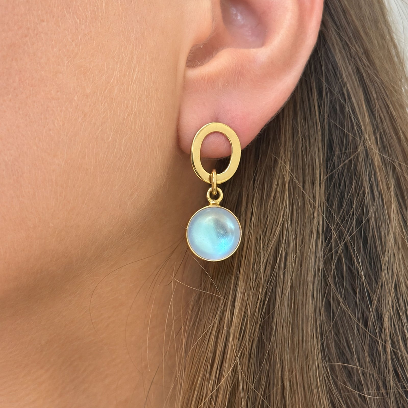 Alchemia Luminite Circle Post Earrings | Charles Albert Jewelry