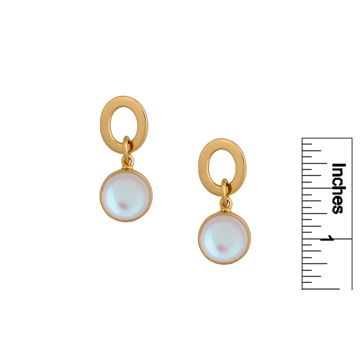 Alchemia Luminite Circle Post Earrings | Charles Albert Jewelry
