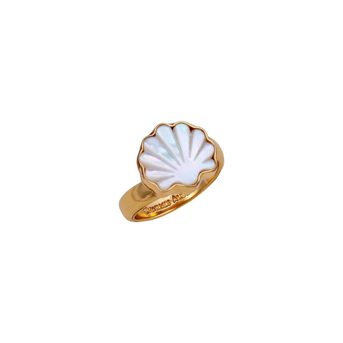 Alchemia Mother of Pearl Clam Adjustable Ring | Charles Albert Jewelry