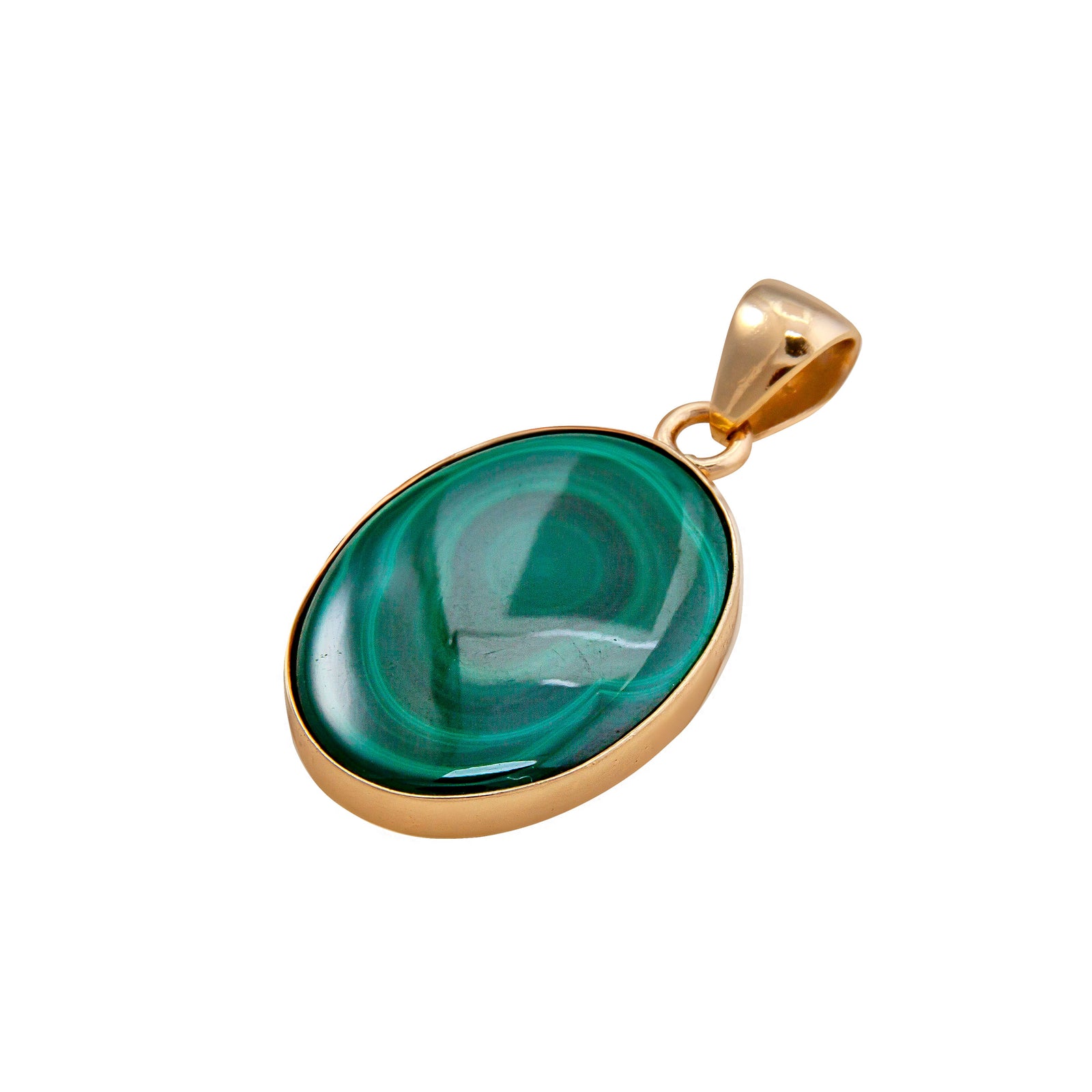 Alchemia Malachite Oval Pendant | Charles Albert Jewelry