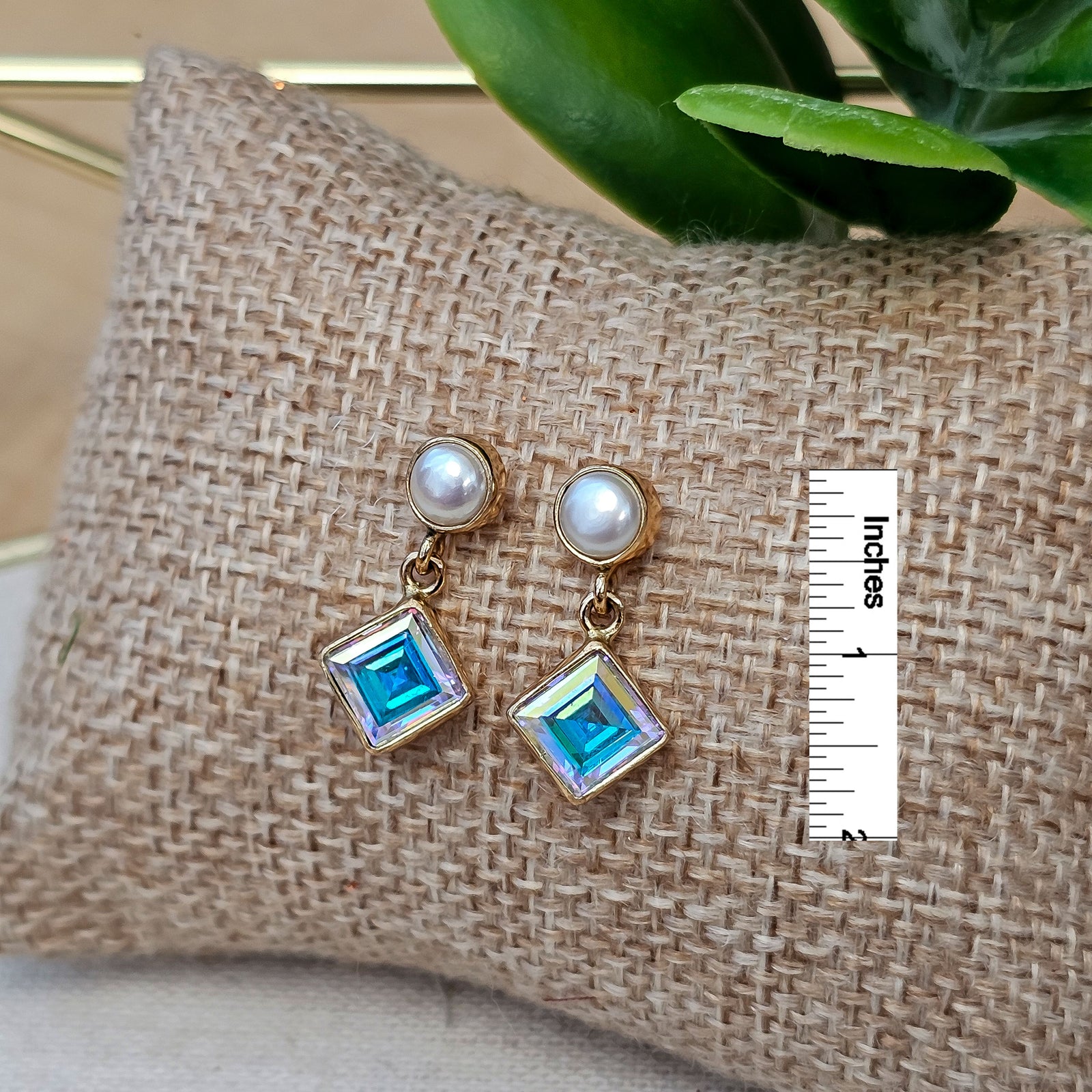 Alchemia Pearl and Mercury Mist CZ Post Earrings | Charles Albert Jewelry