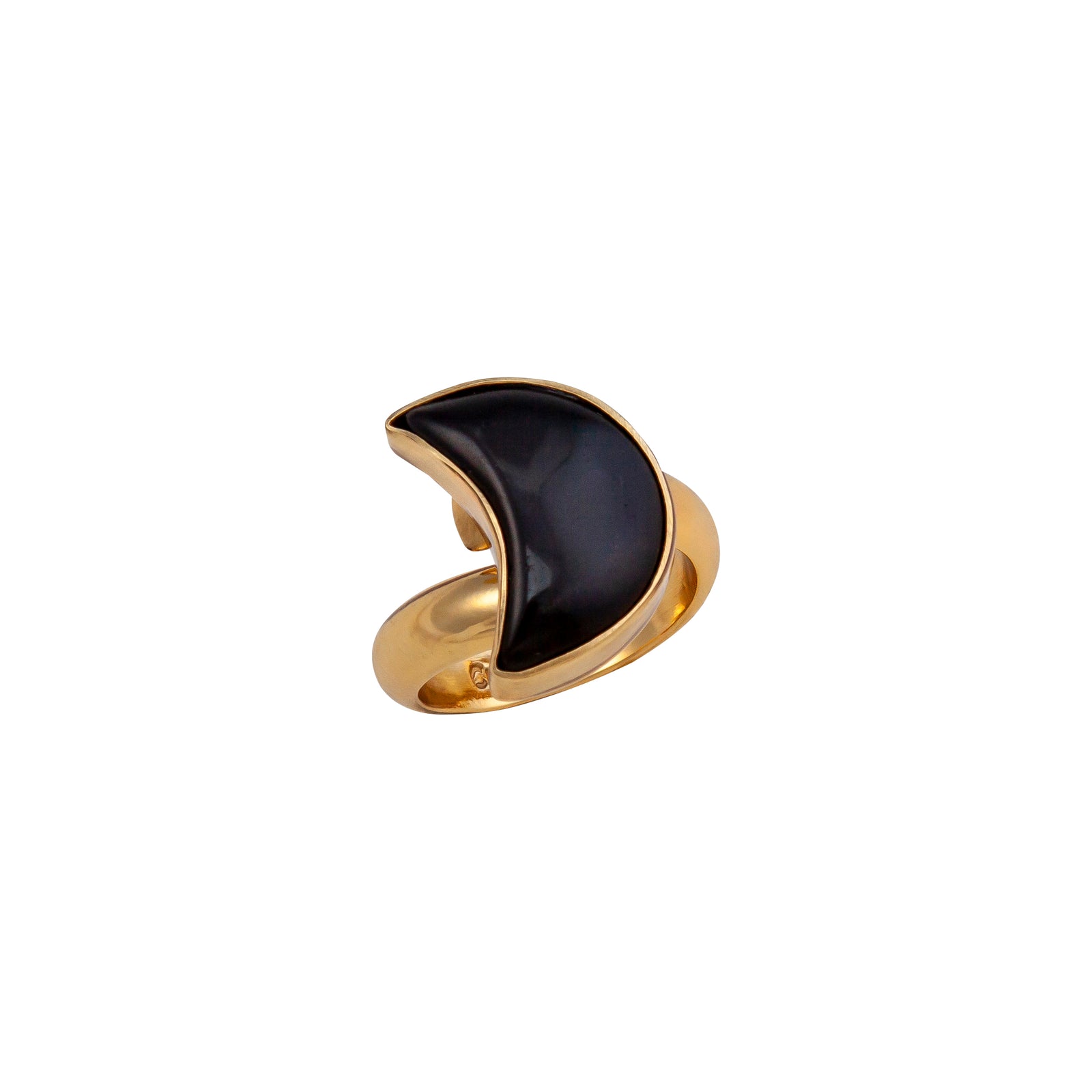 Alchemia Onyx Moon Adjustable Ring | Charles Albert Jewelry