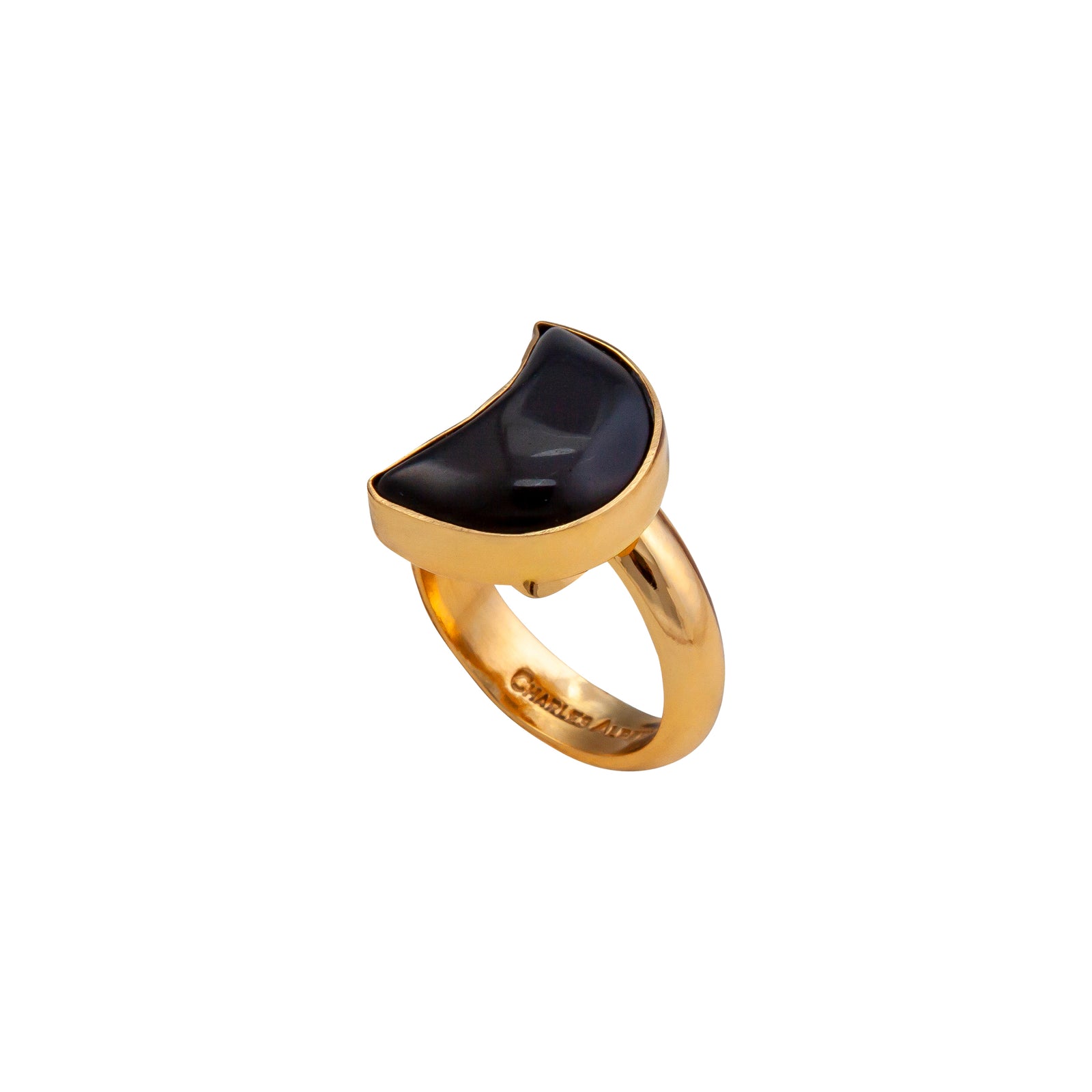 Alchemia Onyx Moon Adjustable Ring | Charles Albert Jewelry