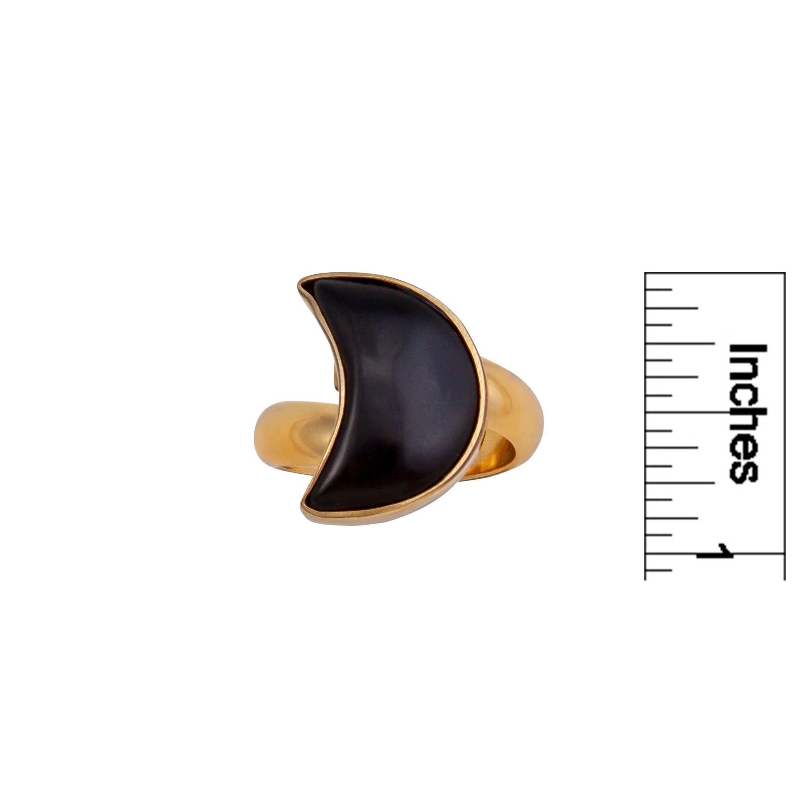 Alchemia Onyx Moon Adjustable Ring | Charles Albert Jewelry