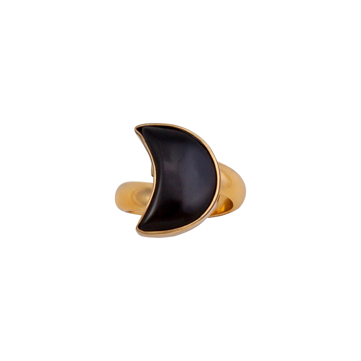 Alchemia Onyx Moon Adjustable Ring | Charles Albert Jewelry