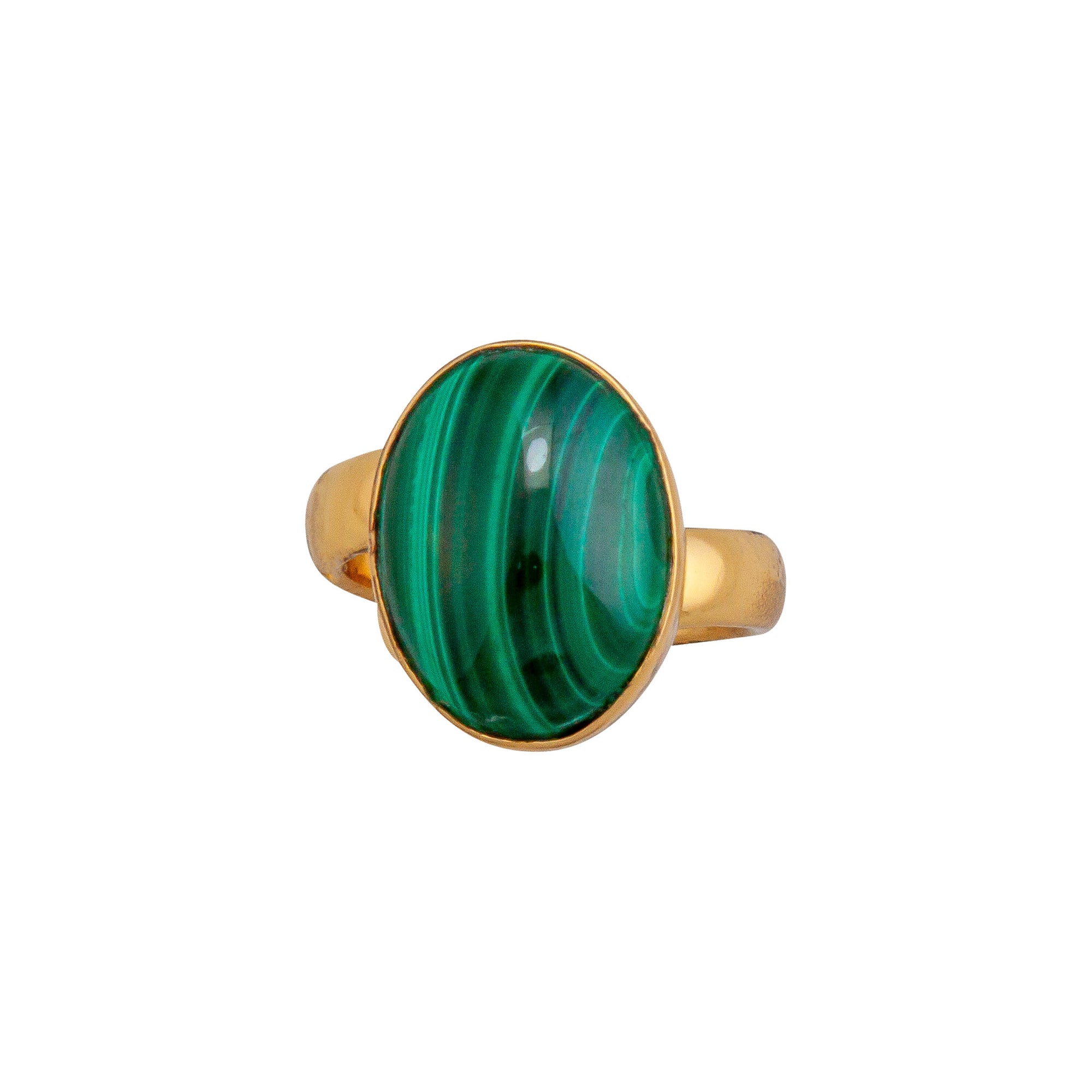 Alchemia Malachite Petite Adjustable Ring | Charles Albert Jewelry
