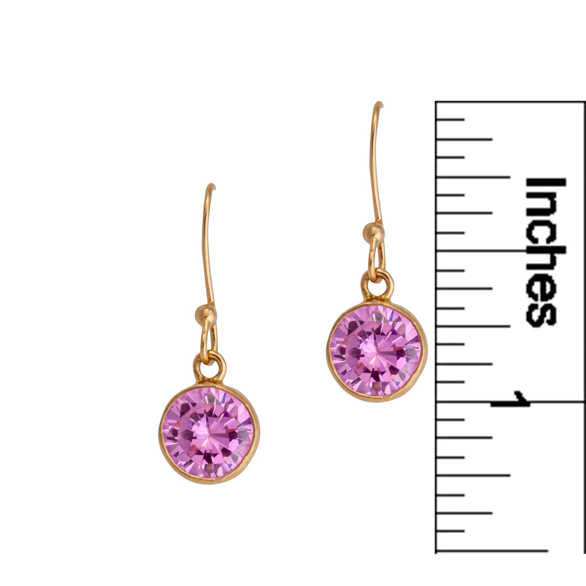 Alchemia Pink CZ Drop Earrings