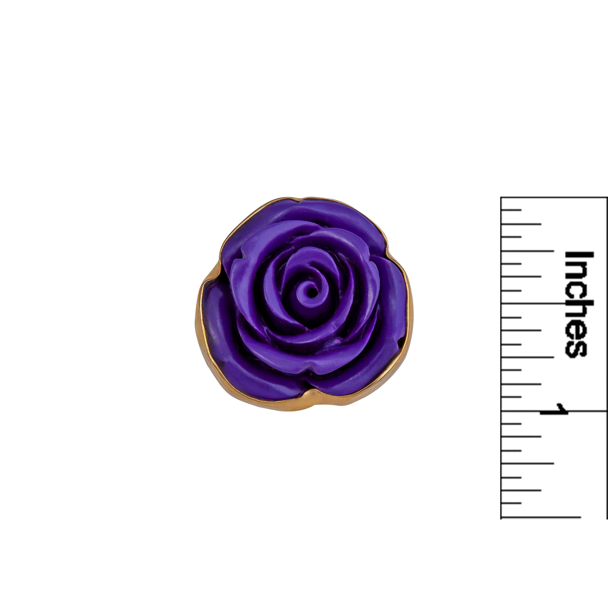 Alchemia Purple Resin Rose Adjustable Ring | Charles Albert Jewelry