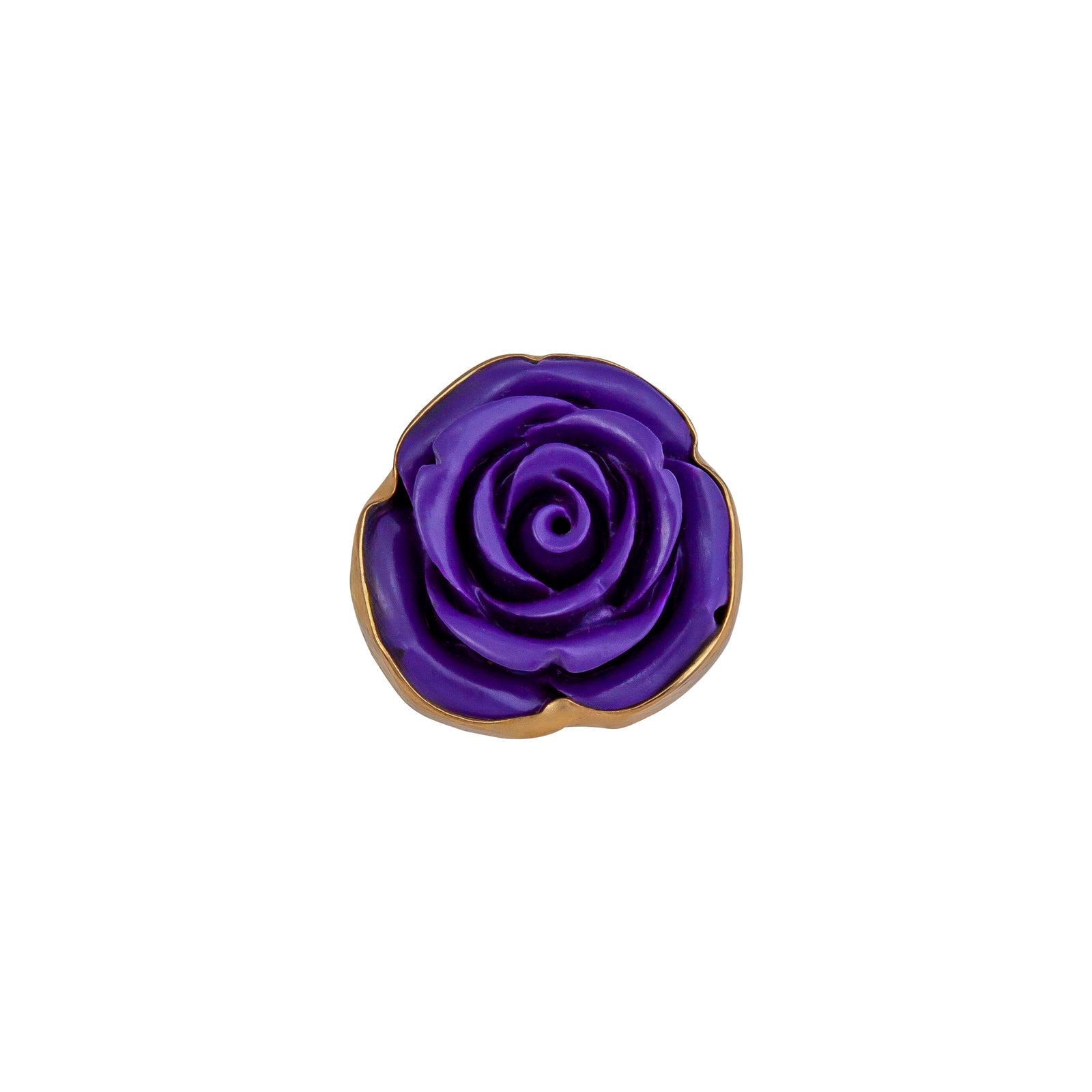 Alchemia Purple Resin Rose Adjustable Ring | Charles Albert Jewelry