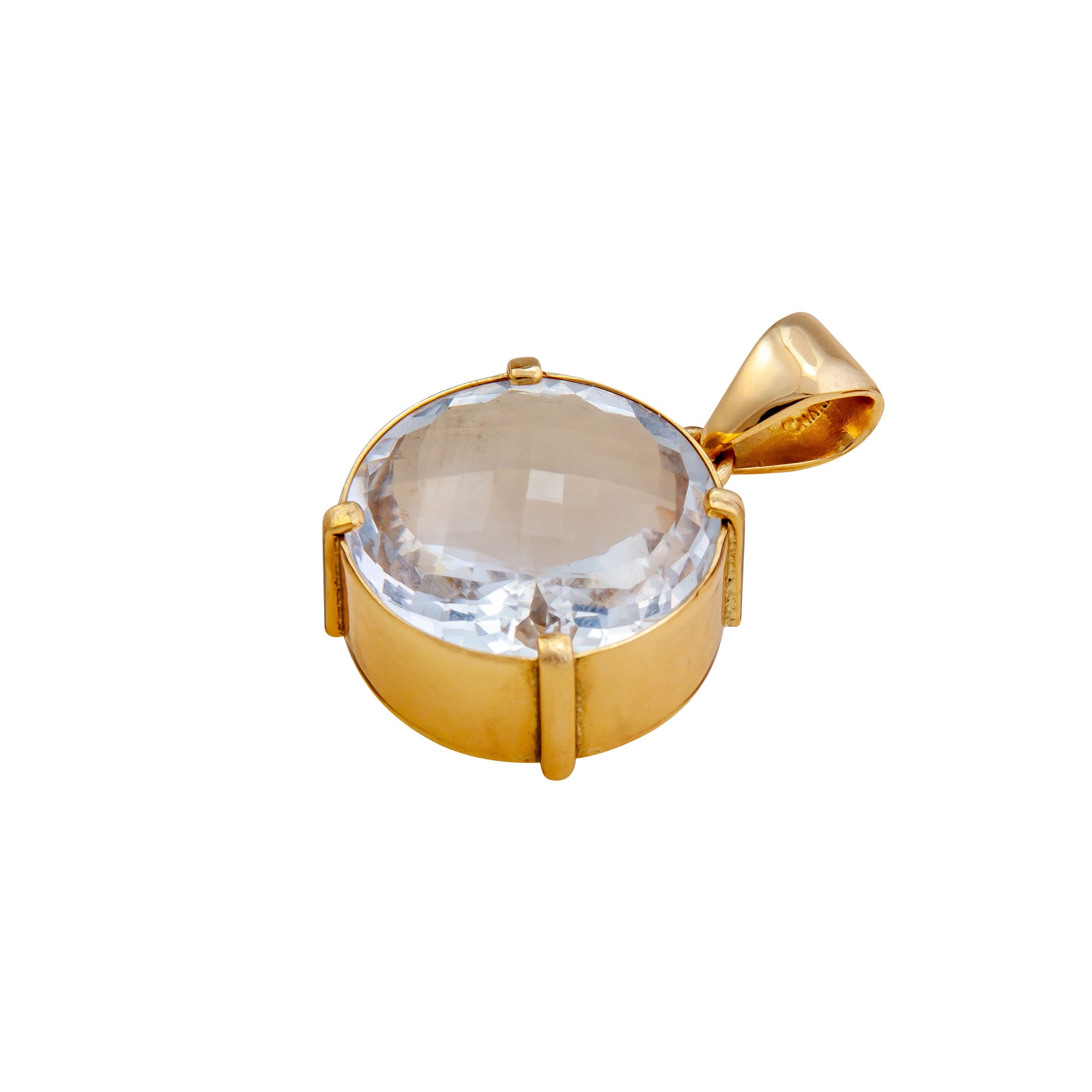 Alchemia Clear Quartz Round Prong Set Pendant | Charles Albert Jewelry