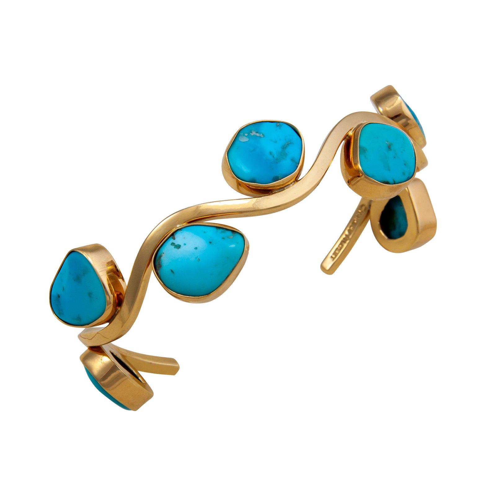 Alchemia Sleeping Beauty Turquoise Wave Cuff | Charles Albert Jewelry