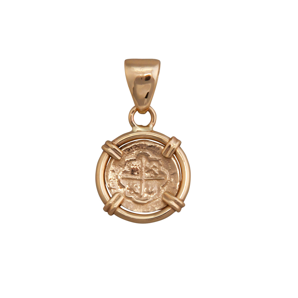Alchemia Replica Spanish Coin Reversible Prong Pendant | Charles Albert Jewelry
