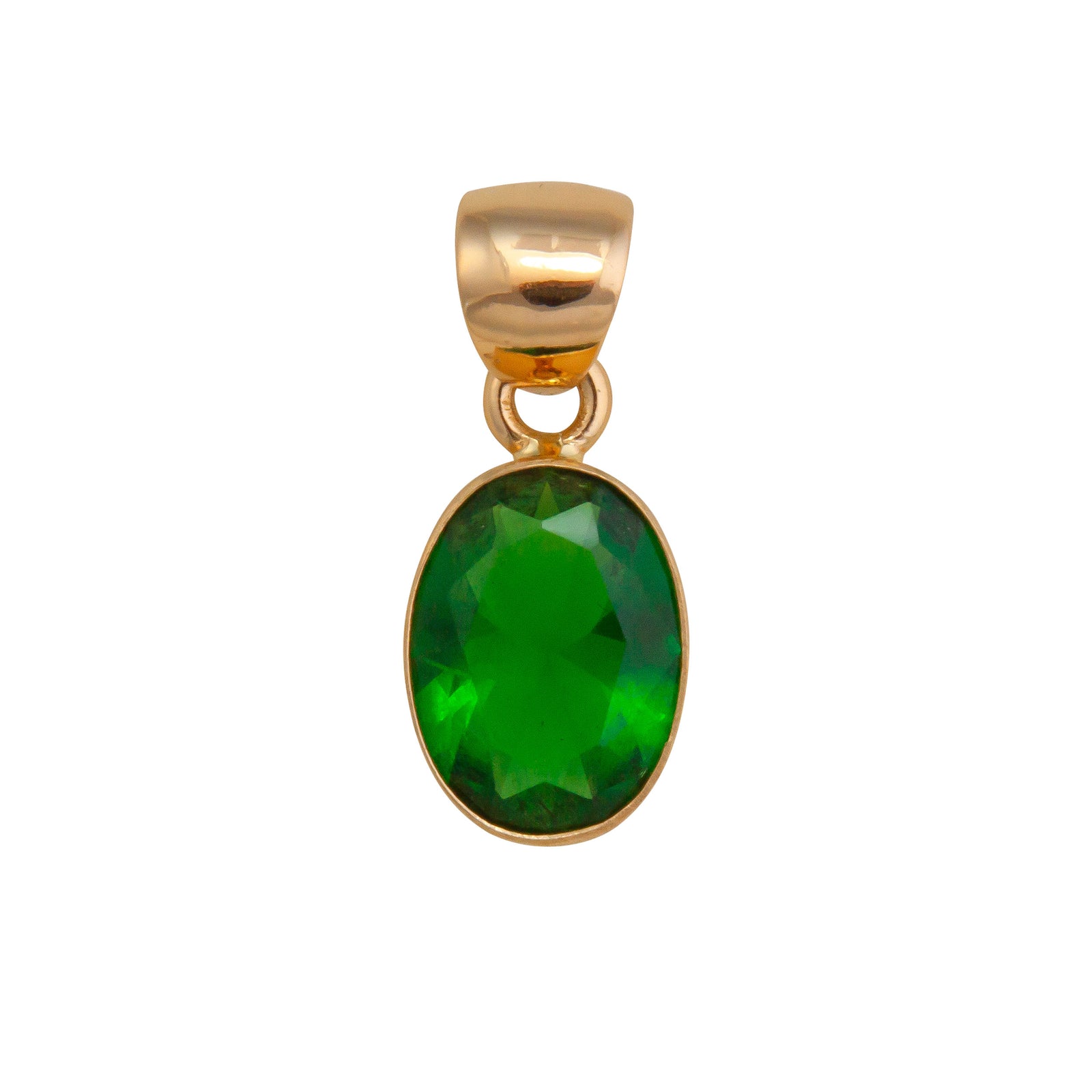 Alchemia Synthetic Emerald Oval Pendant | Charles Albert Jewelry