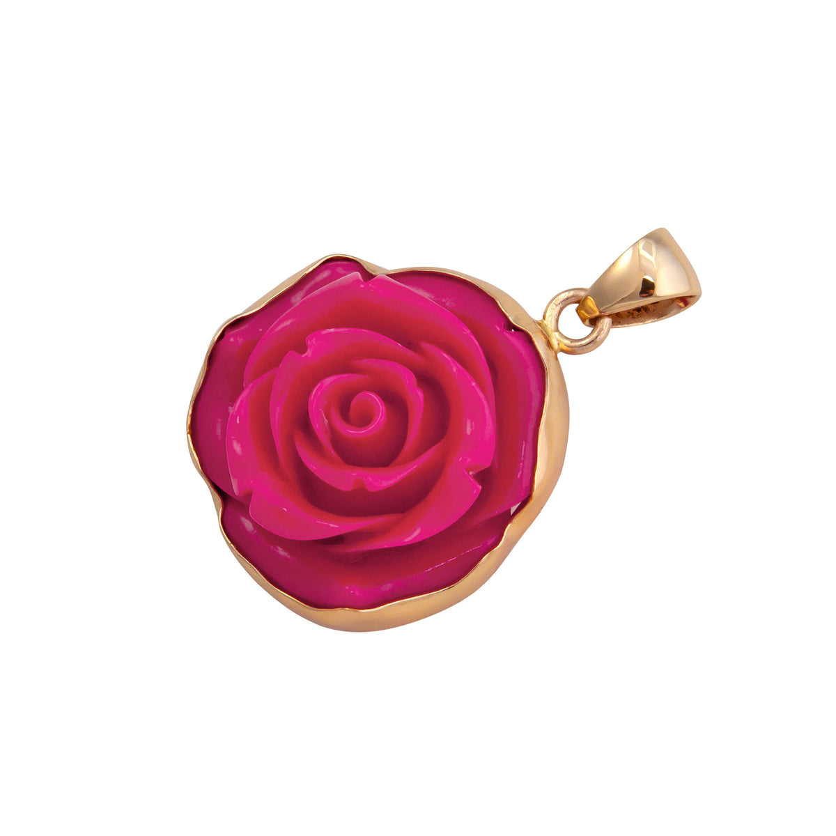 Alchemia Hot Pink Rose Pendant | Charles Albert Jewelry