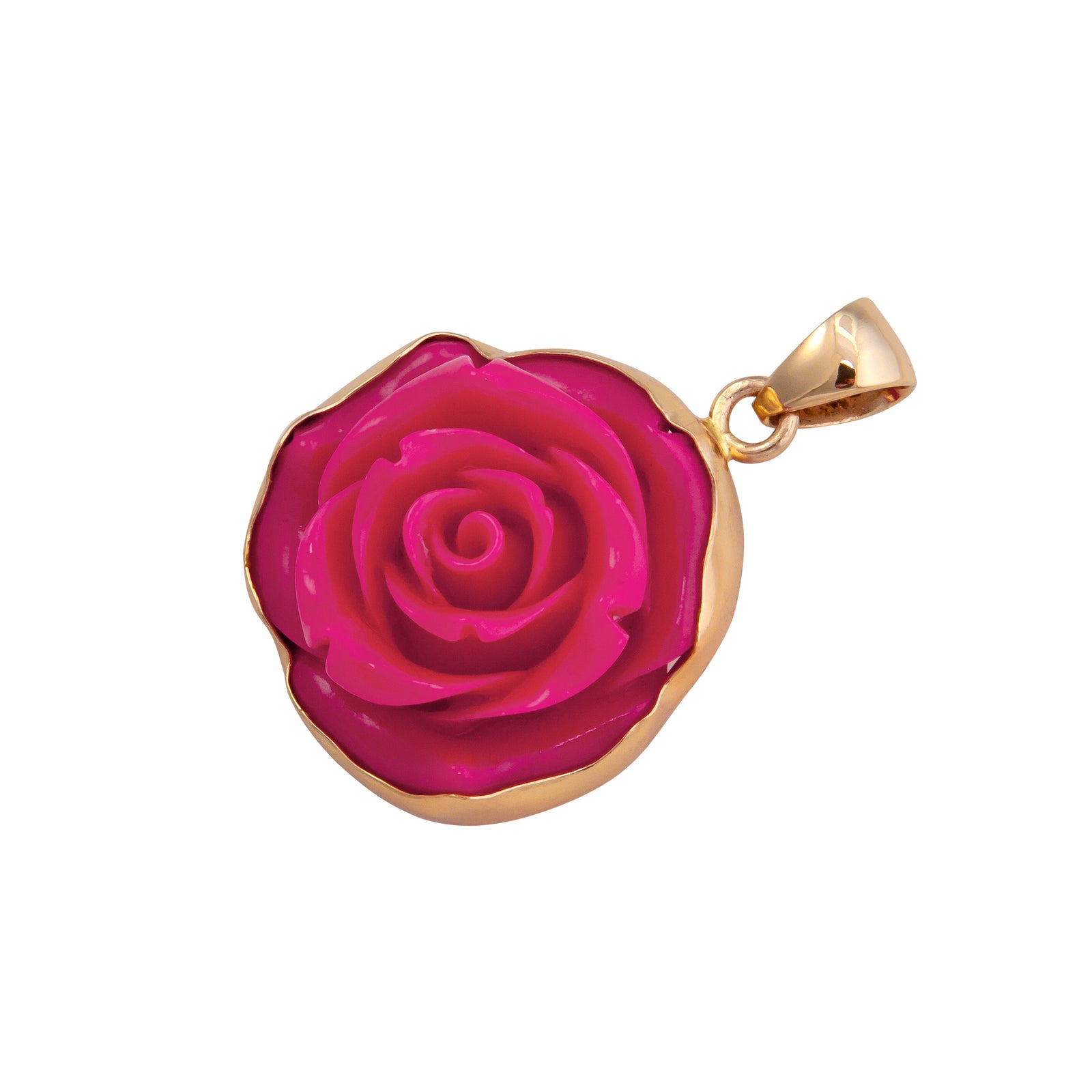 Alchemia Hot Pink Rose Pendant | Charles Albert Jewelry