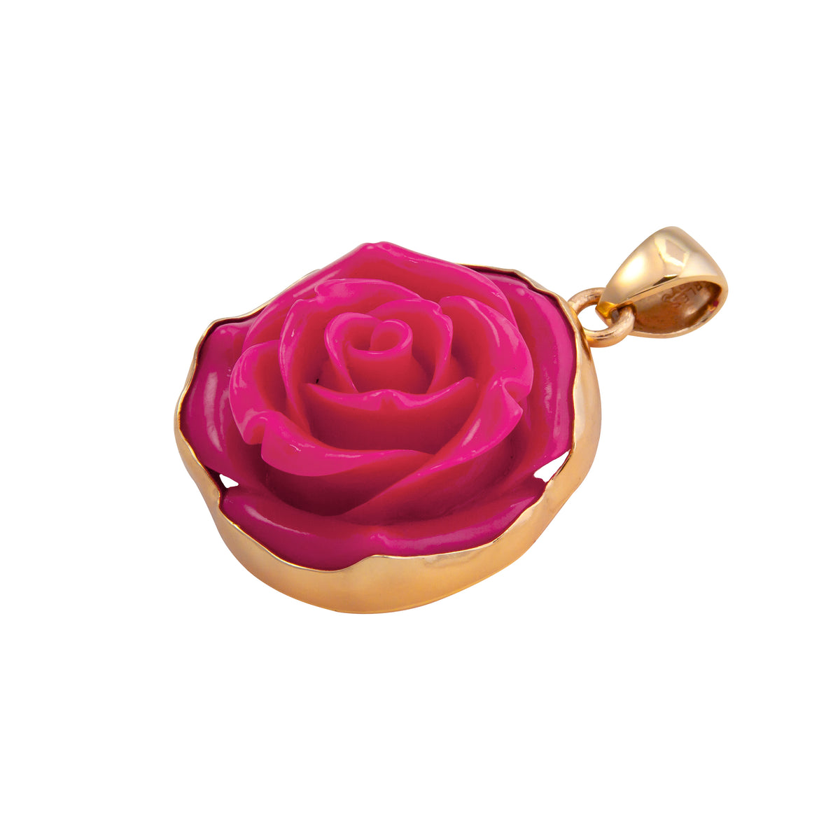 Alchemia Hot Pink Rose Pendant | Charles Albert Jewelry