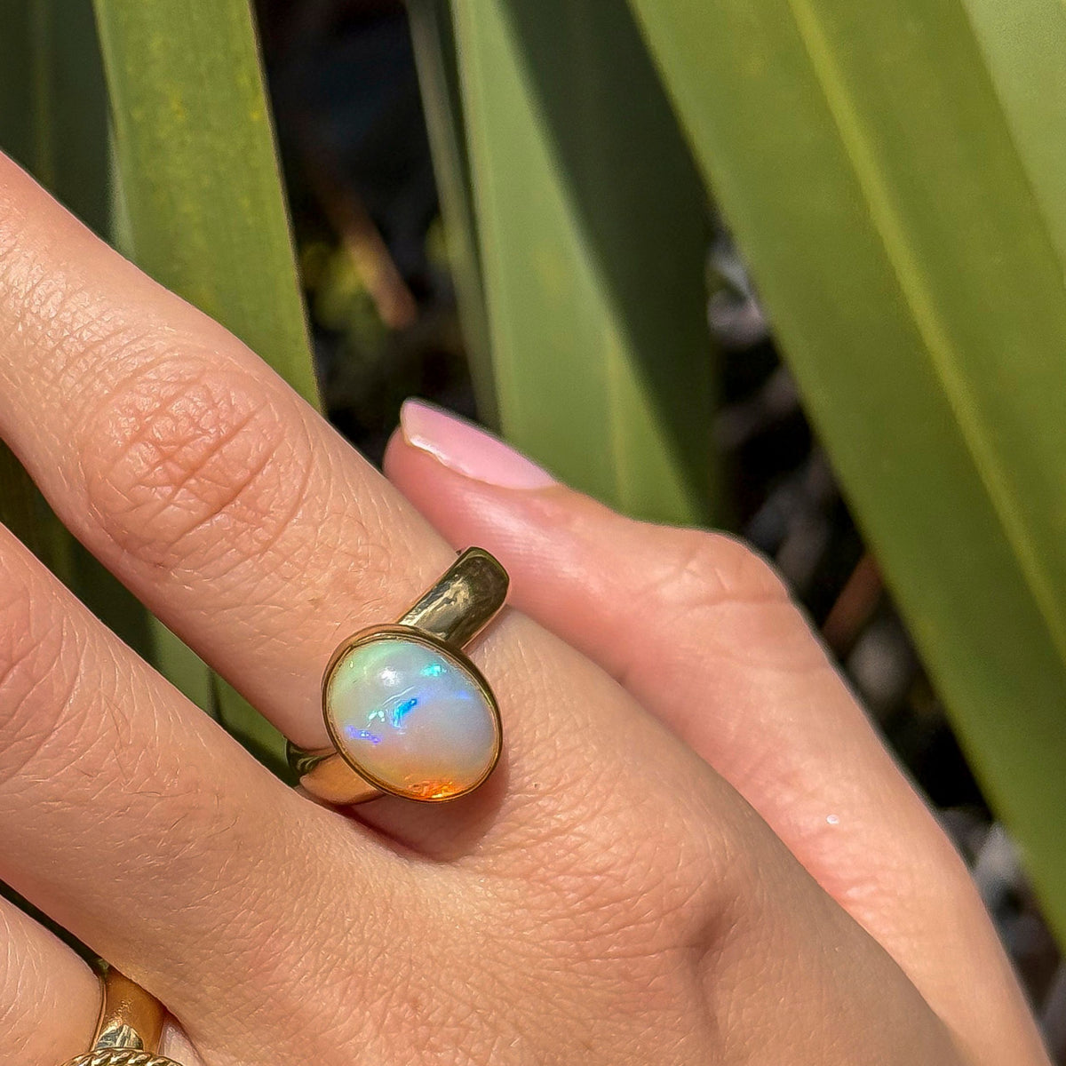 Alchemia Oval Ethiopian Opal Adjustable Ring | Charles Albert Jewelry