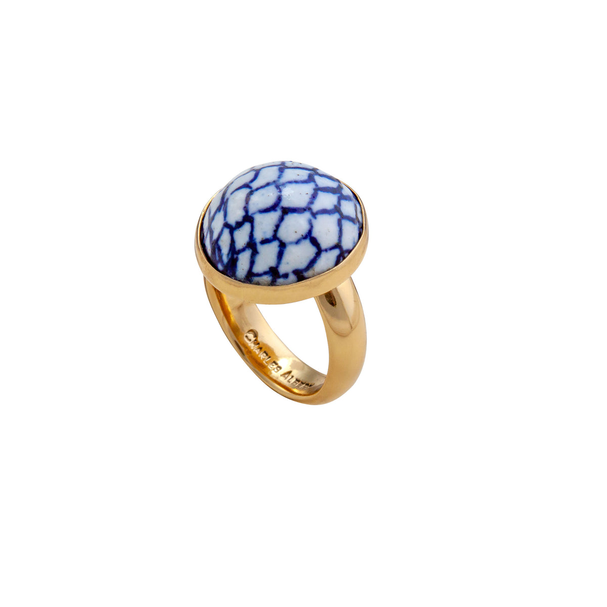 Alchemia Blu Mermaid Ceramic Adjustable Ring | Charles Albert Jewelry