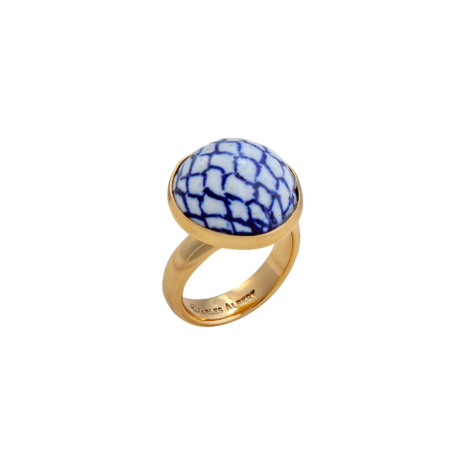 Alchemia Blu Mermaid Ceramic Adjustable Ring | Charles Albert Jewelry