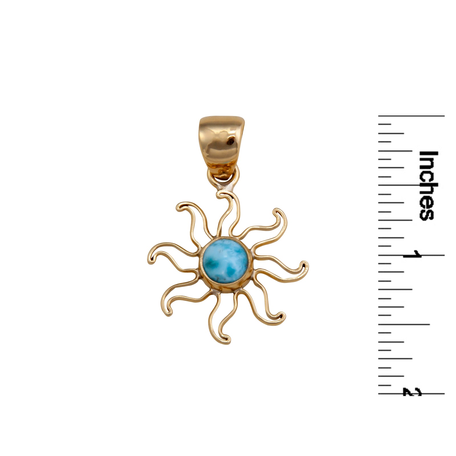 Alchemia Larimar Sun Pendant | Charles Albert Jewelry