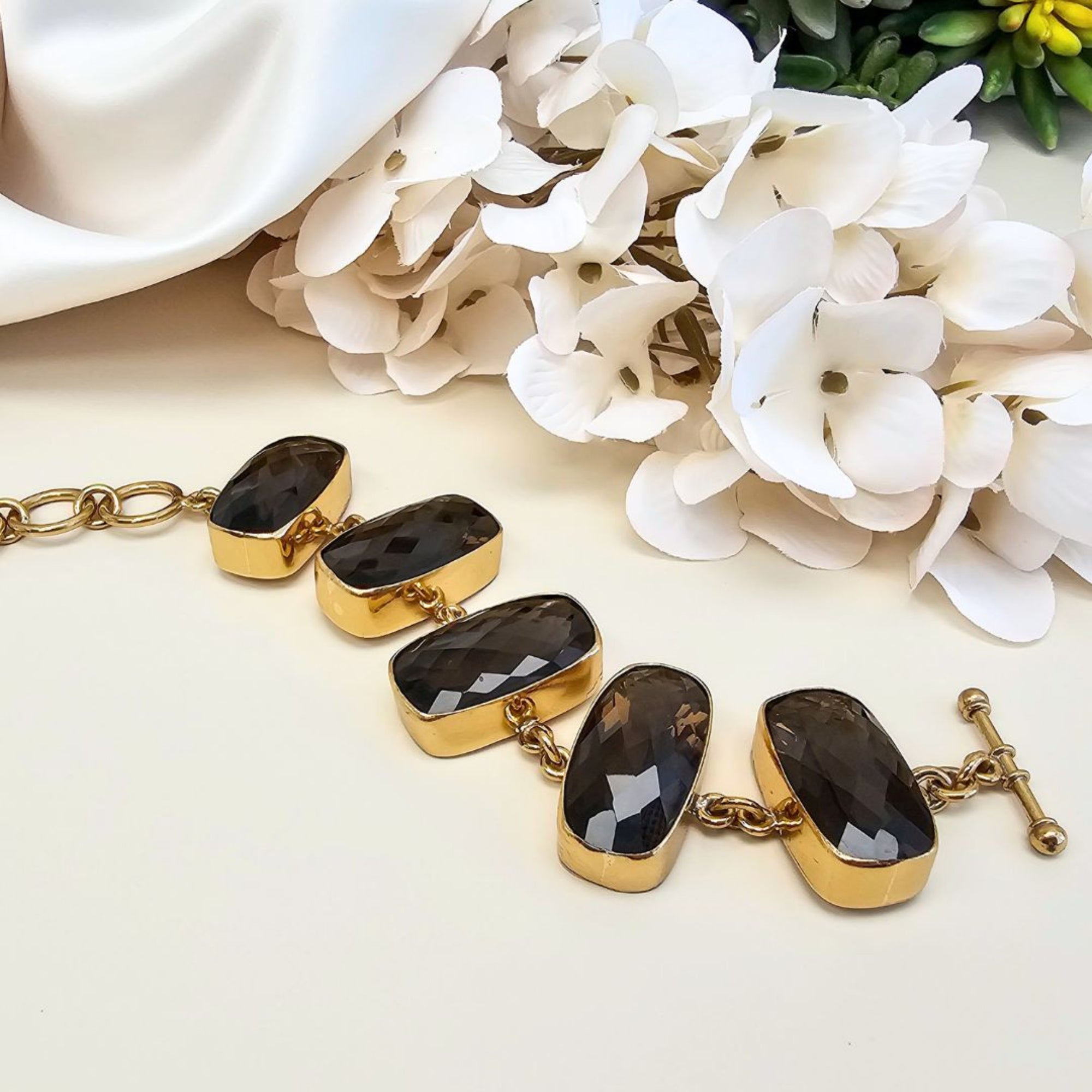 Alchemia Smokey Quartz Rectangle Bracelet | Charles Albert Jewelry