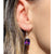 Sterling Silver Rectangle Amethyst Drop Earrings | Charles Albert Jewelry