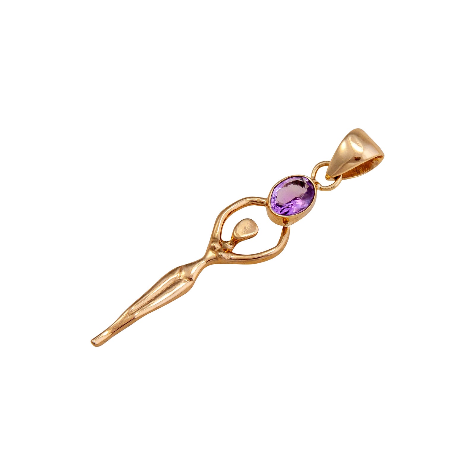 Alchemia Amethyst Oval Goddess Pendant | Charles Albert Jewelry