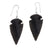Sterling Silver Obsidian Arrowhead Drop Earrings | Charles Albert Jewelry