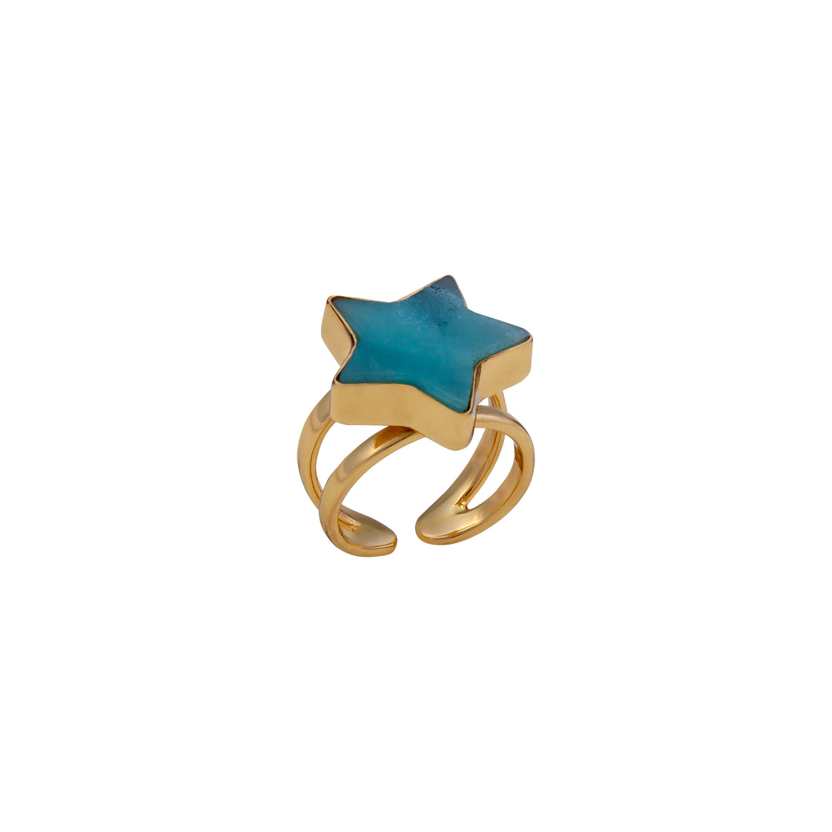 Alchemia Aventurine Star Adjustable Cuff Ring | Charles Albert Jewelry