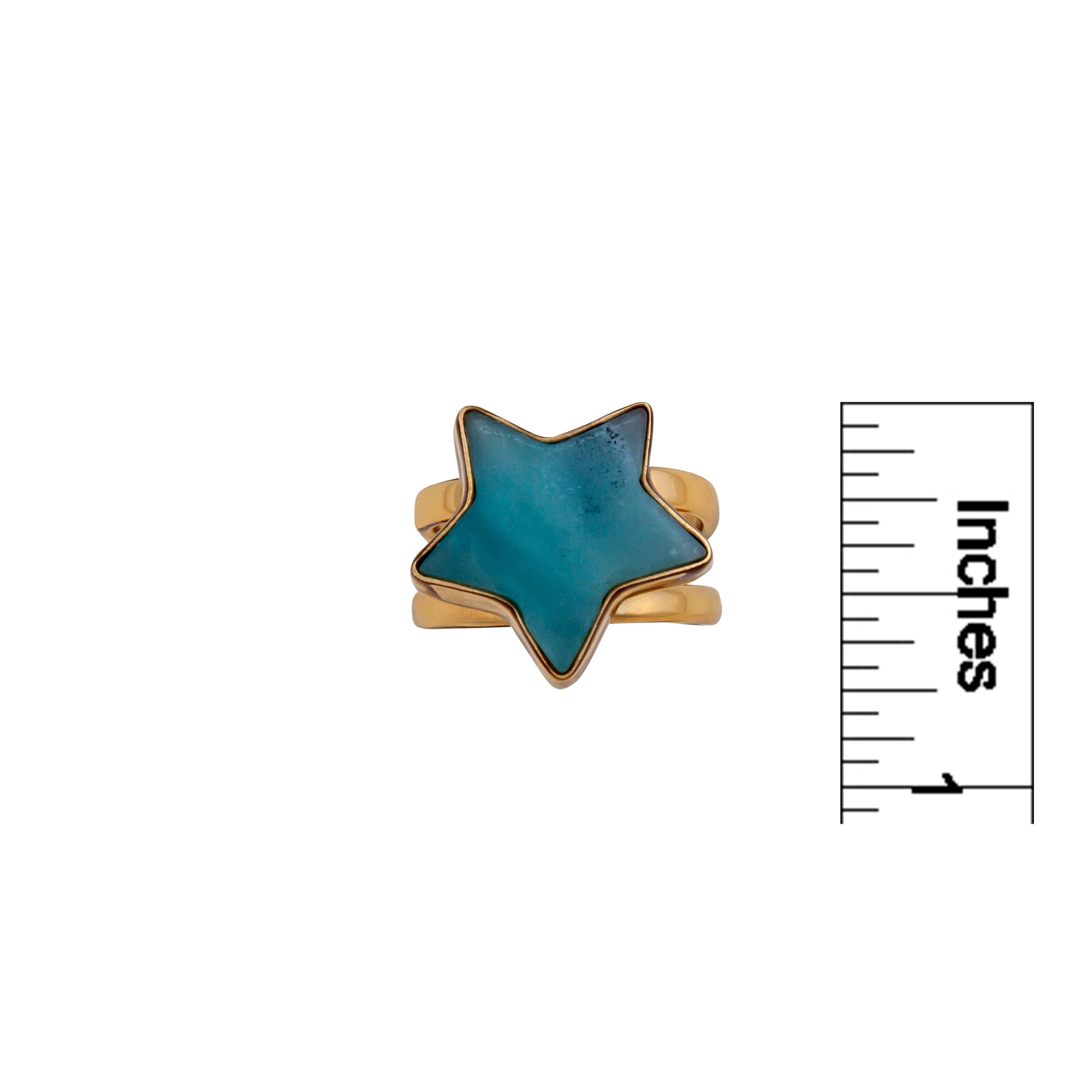 Alchemia Aventurine Star Adjustable Cuff Ring | Charles Albert Jewelry