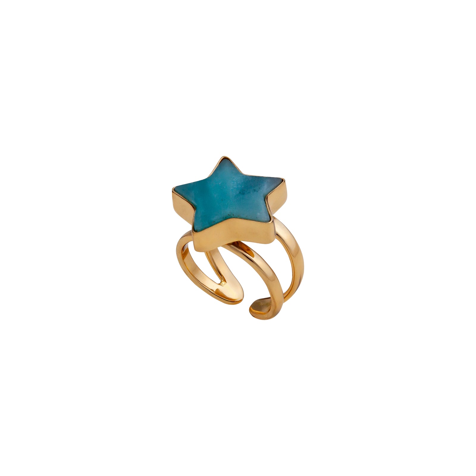 Alchemia Aventurine Star Adjustable Cuff Ring | Charles Albert Jewelry